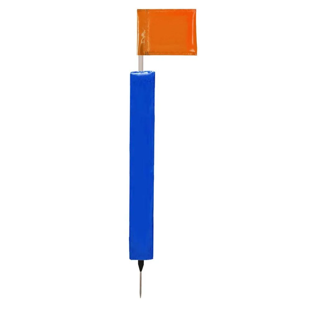 Sideline Pole with Club Colour Flags and Protectors