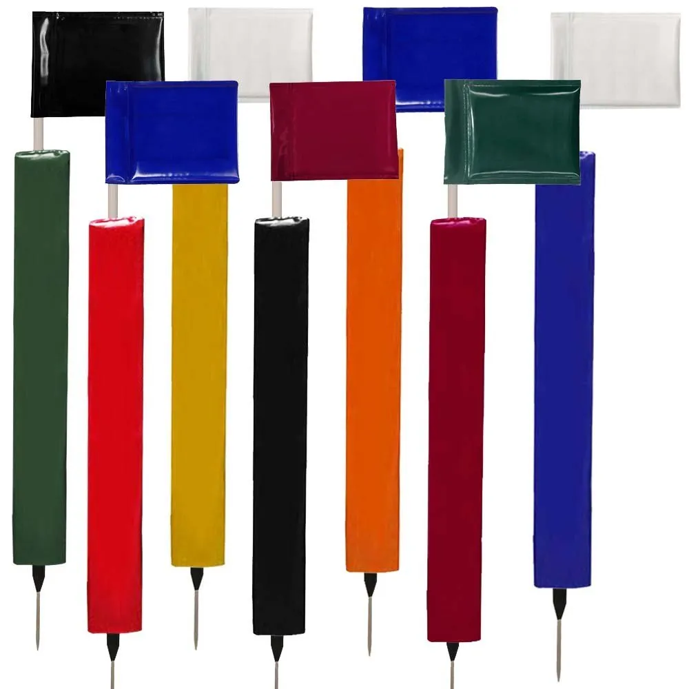 Sideline Pole with Club Colour Flags and Protectors