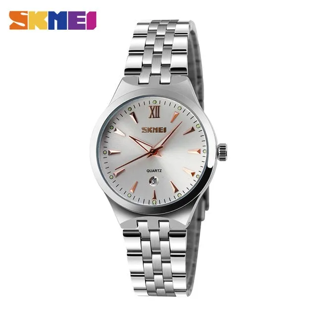 SKMEI Quartz Women Watch Women's Men Clock Couples Top Brand Luxury Female WristWatches Waterproof Ladies Dress relogio feminino