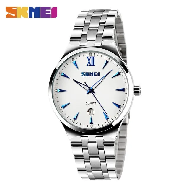 SKMEI Quartz Women Watch Women's Men Clock Couples Top Brand Luxury Female WristWatches Waterproof Ladies Dress relogio feminino