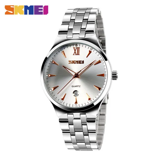 SKMEI Quartz Women Watch Women's Men Clock Couples Top Brand Luxury Female WristWatches Waterproof Ladies Dress relogio feminino