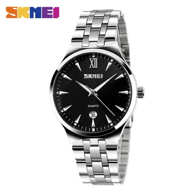 SKMEI Quartz Women Watch Women's Men Clock Couples Top Brand Luxury Female WristWatches Waterproof Ladies Dress relogio feminino