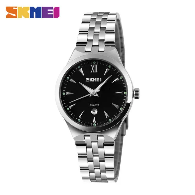 SKMEI Quartz Women Watch Women's Men Clock Couples Top Brand Luxury Female WristWatches Waterproof Ladies Dress relogio feminino