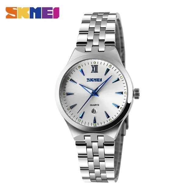 SKMEI Quartz Women Watch Women's Men Clock Couples Top Brand Luxury Female WristWatches Waterproof Ladies Dress relogio feminino