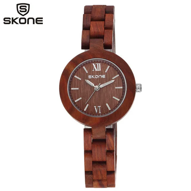 SKONE Women's Fashion or Casual Wooden Watch