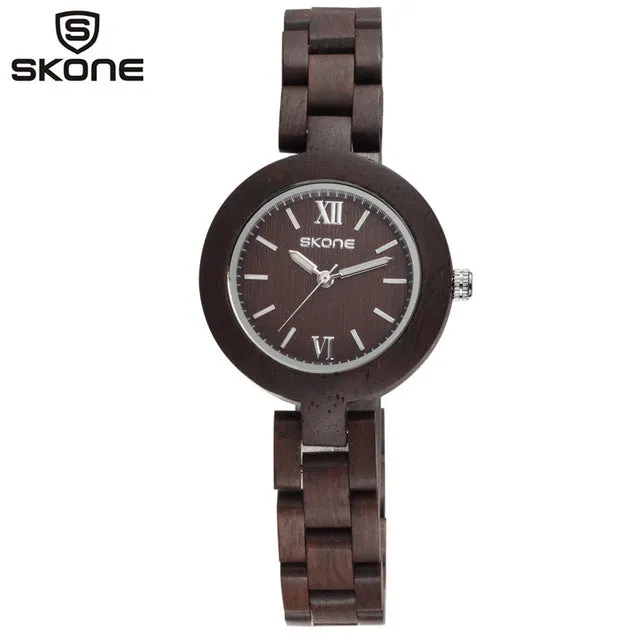 SKONE Women's Fashion or Casual Wooden Watch