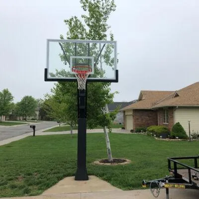 Stainless Olympian™ Arena Adjustable Basketball Goal