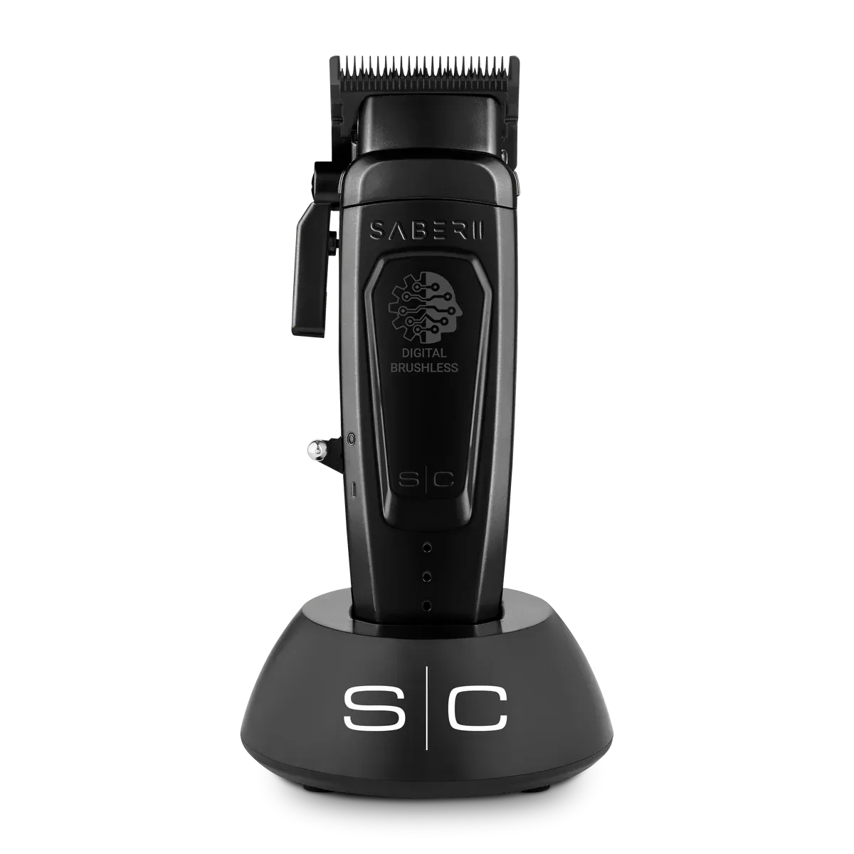 StyleCraft Saber 2.0 Cordless Modular Clipper w/ High-Torque Digital Brushless Motor - Black (SC617B)