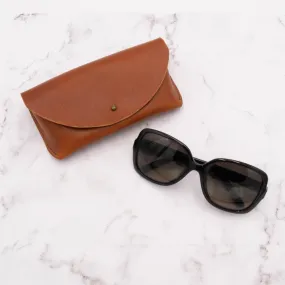 Sunglass Case - English Tan Soft Leather