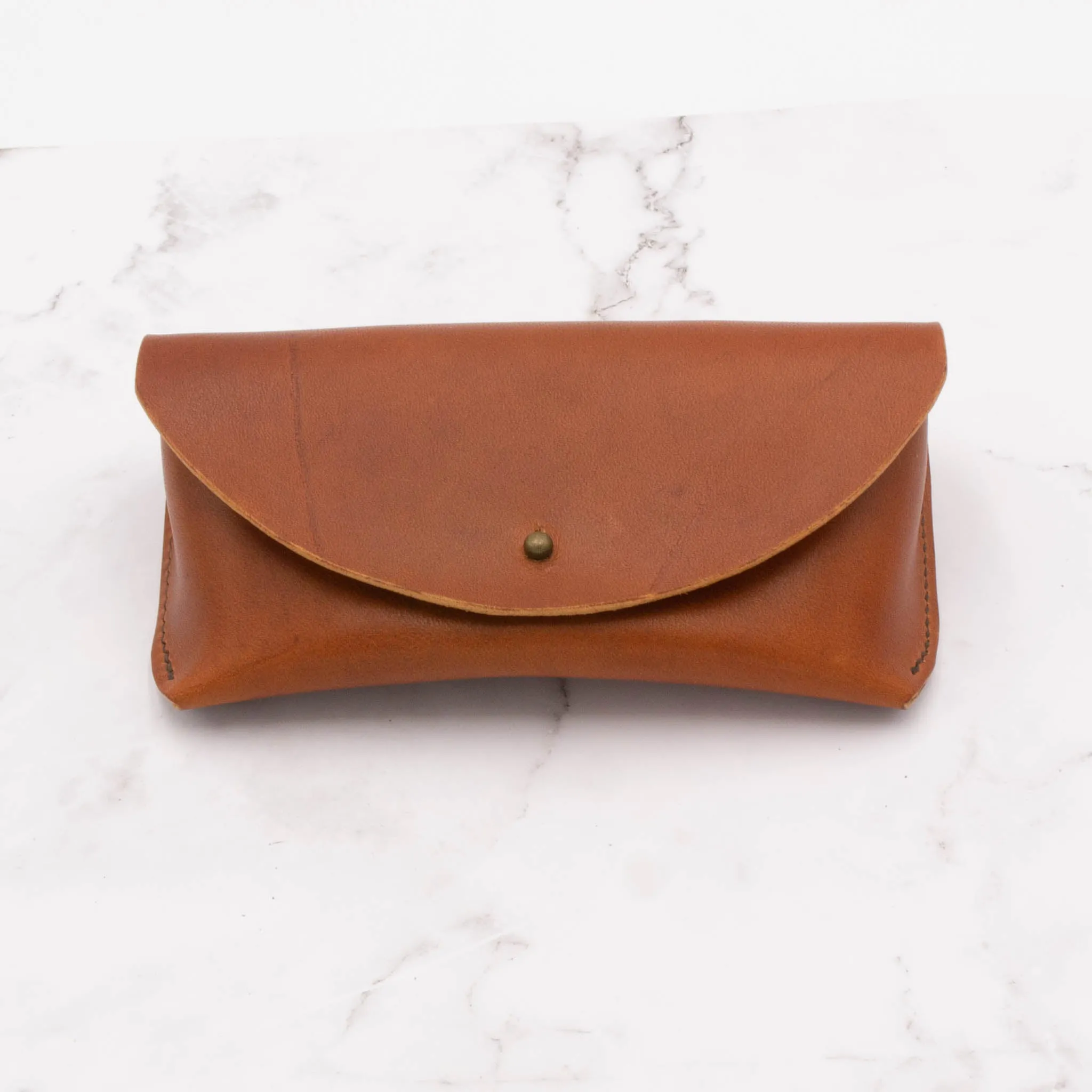 Sunglass Case - English Tan Soft Leather