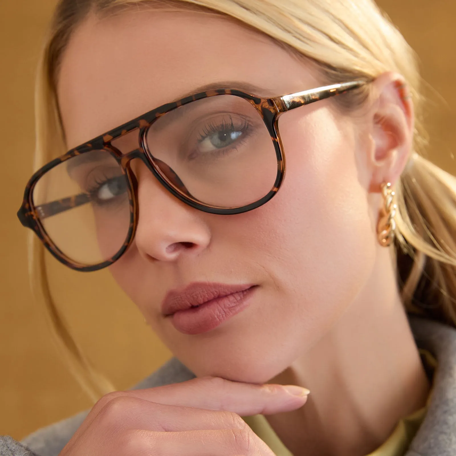 TATUM - ESPRESSO TORTOISE   BLUE LIGHT READERS