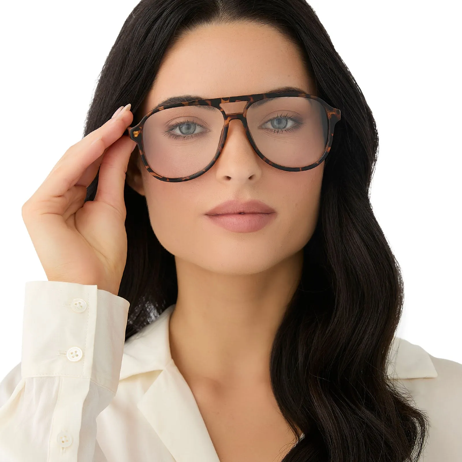 TATUM - ESPRESSO TORTOISE   BLUE LIGHT READERS