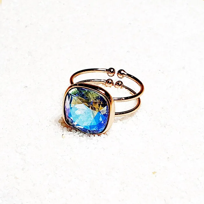 'The Shan' Blue Swarovski Ring