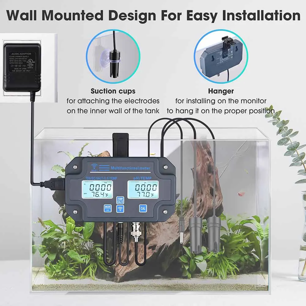 TheLAShop 6 in 1 Water testing Meter - ph temp tds ec s.g salt