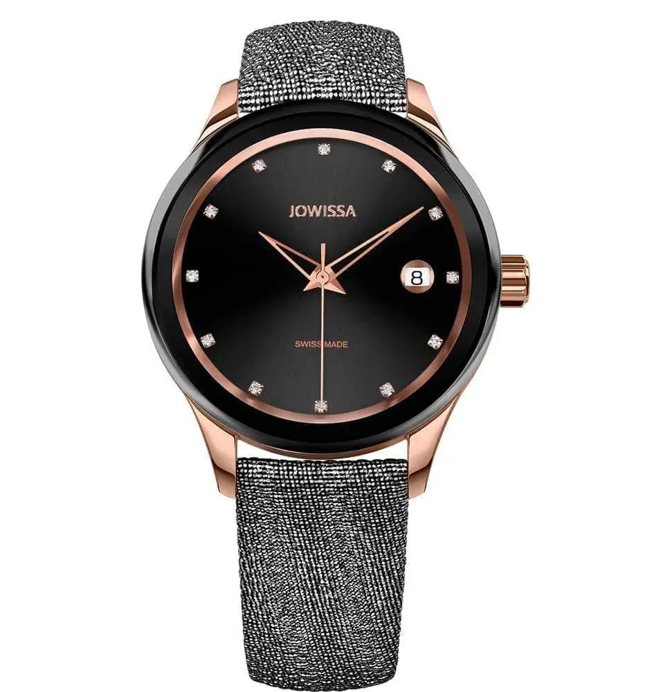 Tiro Swiss Ladies Watch Rose Black Grey Color Scheme J4.360.M