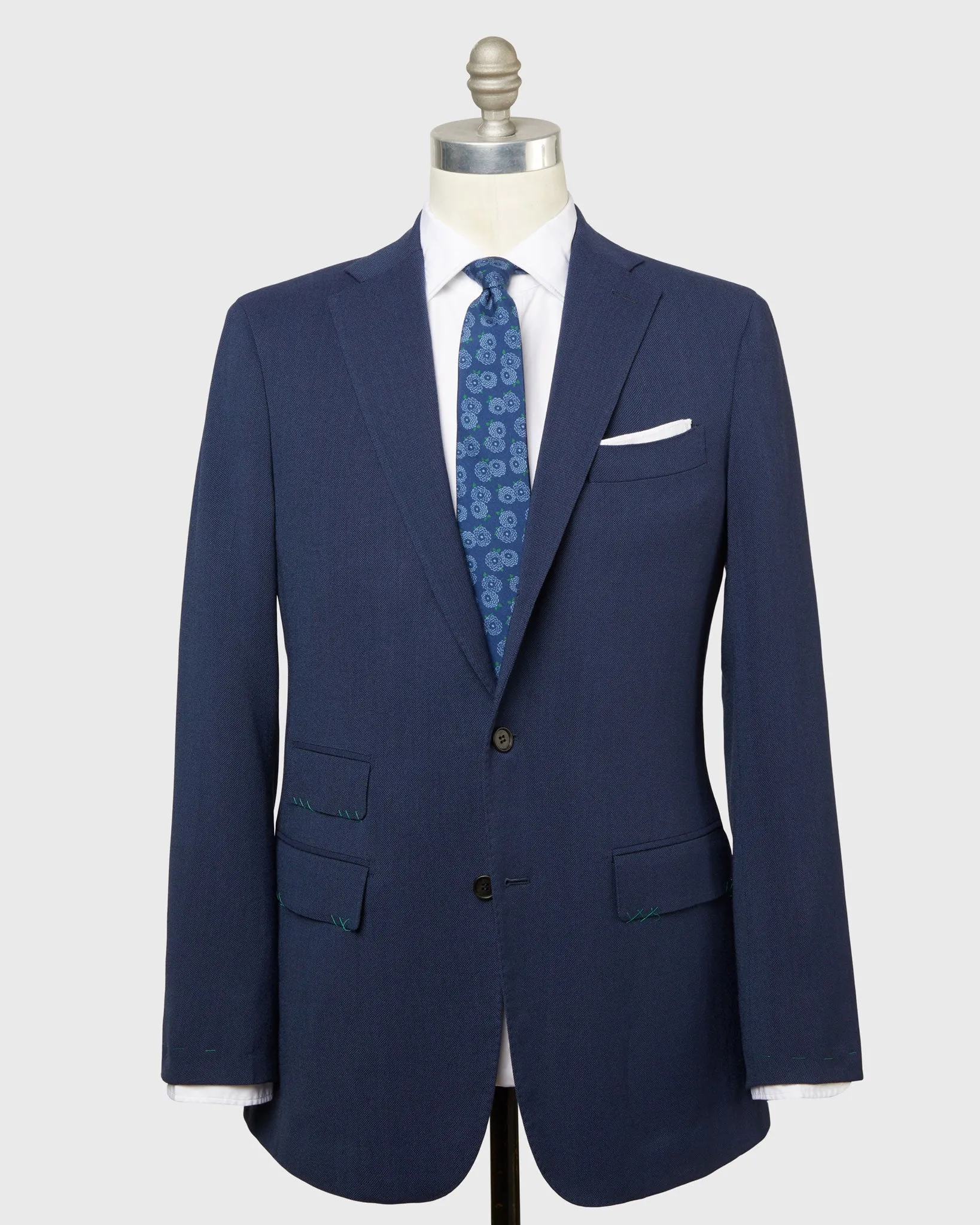 Virgil No. 3 Suit in Blue Wool Quattro Hopsack