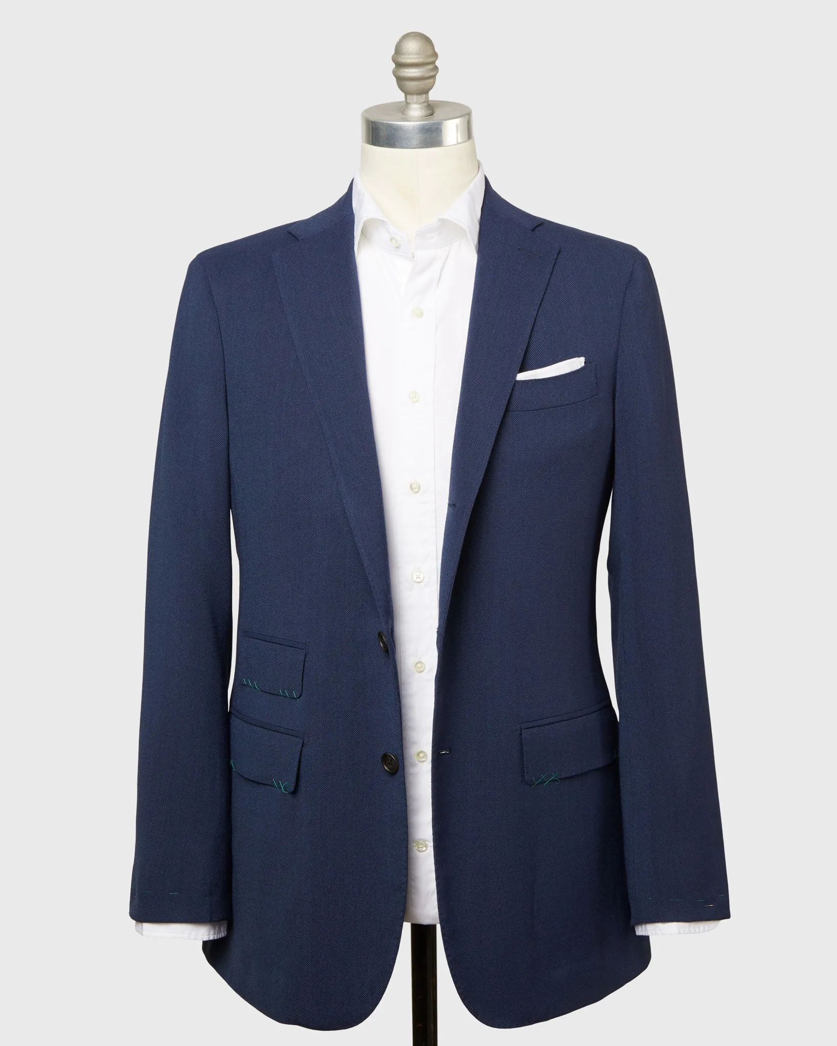 Virgil No. 3 Suit in Blue Wool Quattro Hopsack