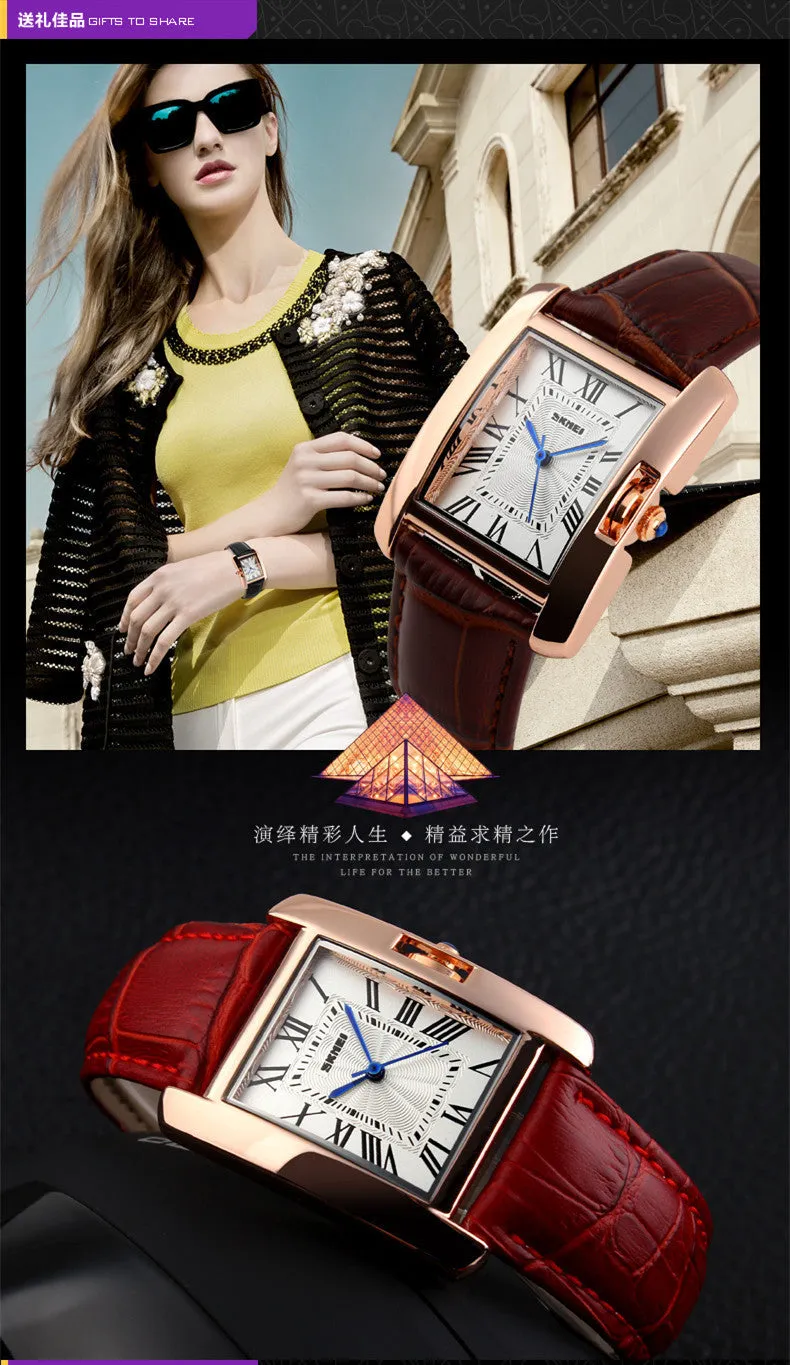 Watch Women Elegant Retro Watches Fashion Casual Brand Luxury Quartz Clock Female Leather Women's Wristwatches