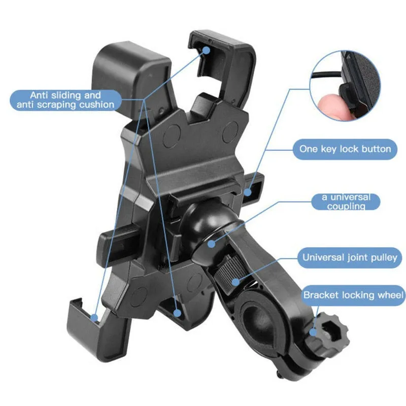 X-TIGER Bike Phone Mount Universal Bicycle Motorcycle Handlebar Phone Mount Holder for iPhone and More 4.7-6.8 Inch Cell Phone