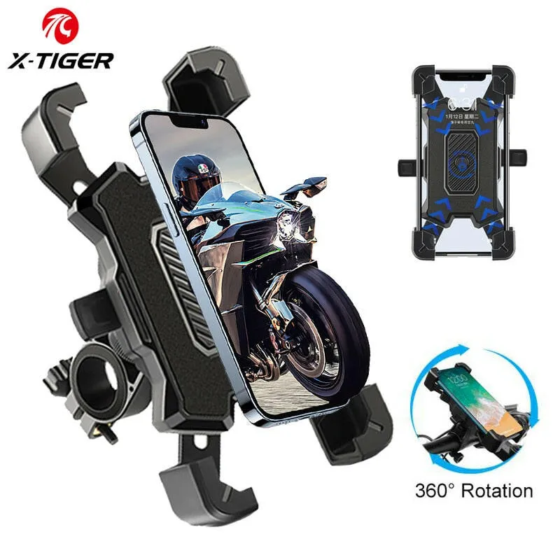 X-TIGER Bike Phone Mount Universal Bicycle Motorcycle Handlebar Phone Mount Holder for iPhone and More 4.7-6.8 Inch Cell Phone