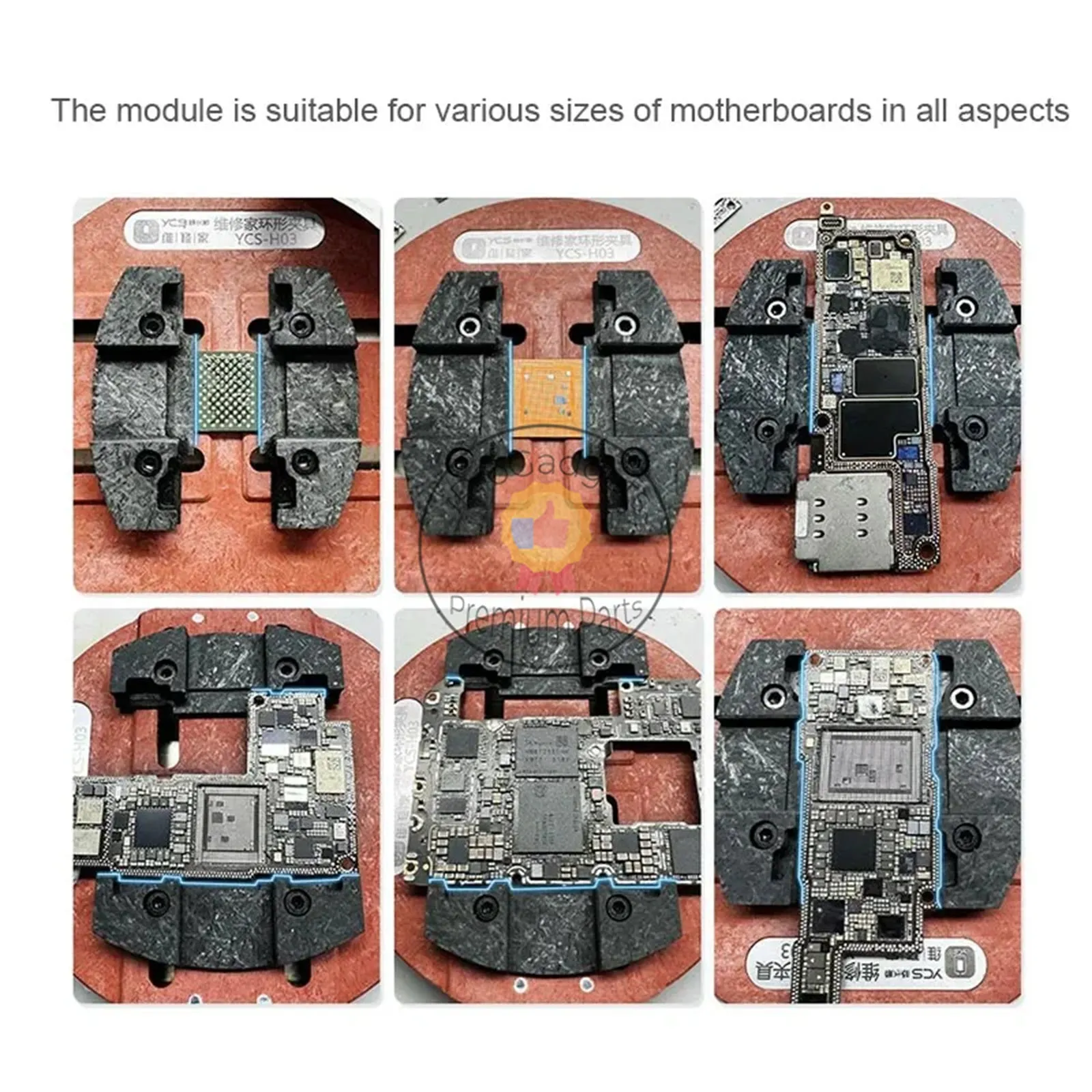 YCS-H03 Mini Fixture Mobile Phone Motherboard Chip BGA Clamp Multi-function Glue Removal BGA Soldering Adjustable PCB Clamp