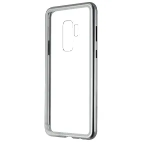 Zore Hybrid Glass Series Case for Samsung Galaxy S9 Plus - Clear/Silver