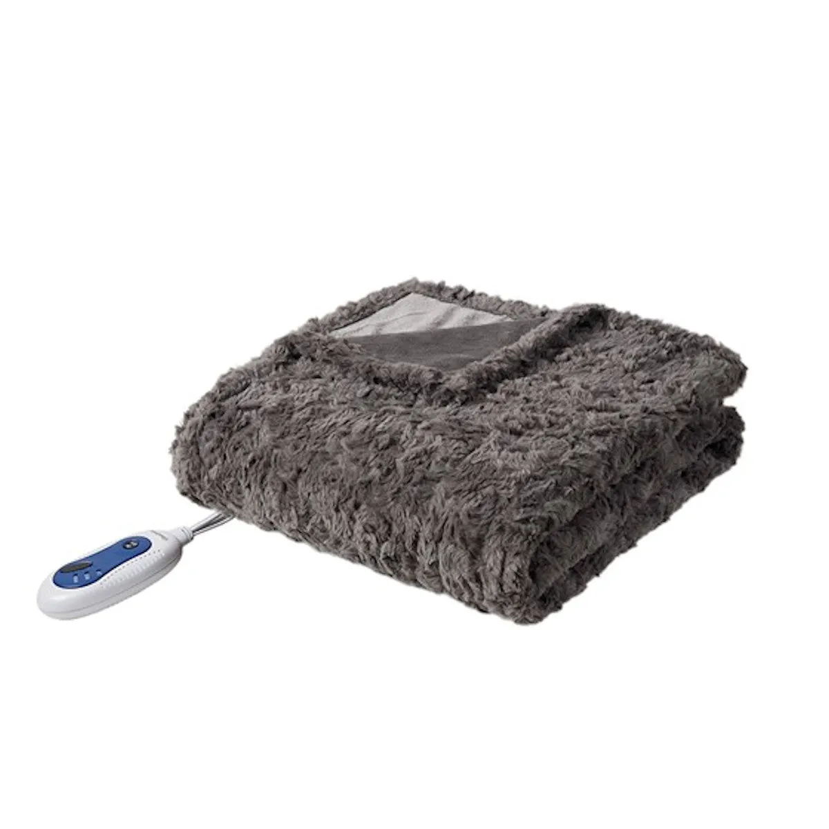 Zuri Oversized Faux Fur Heated Throw Blanket