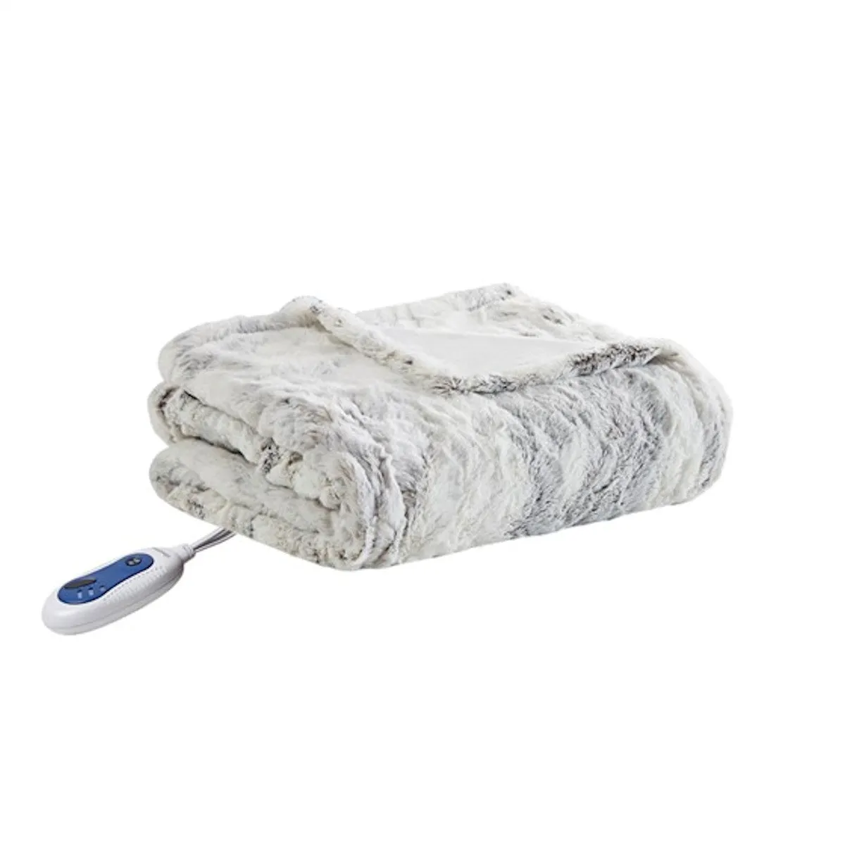 Zuri Oversized Faux Fur Heated Throw Blanket