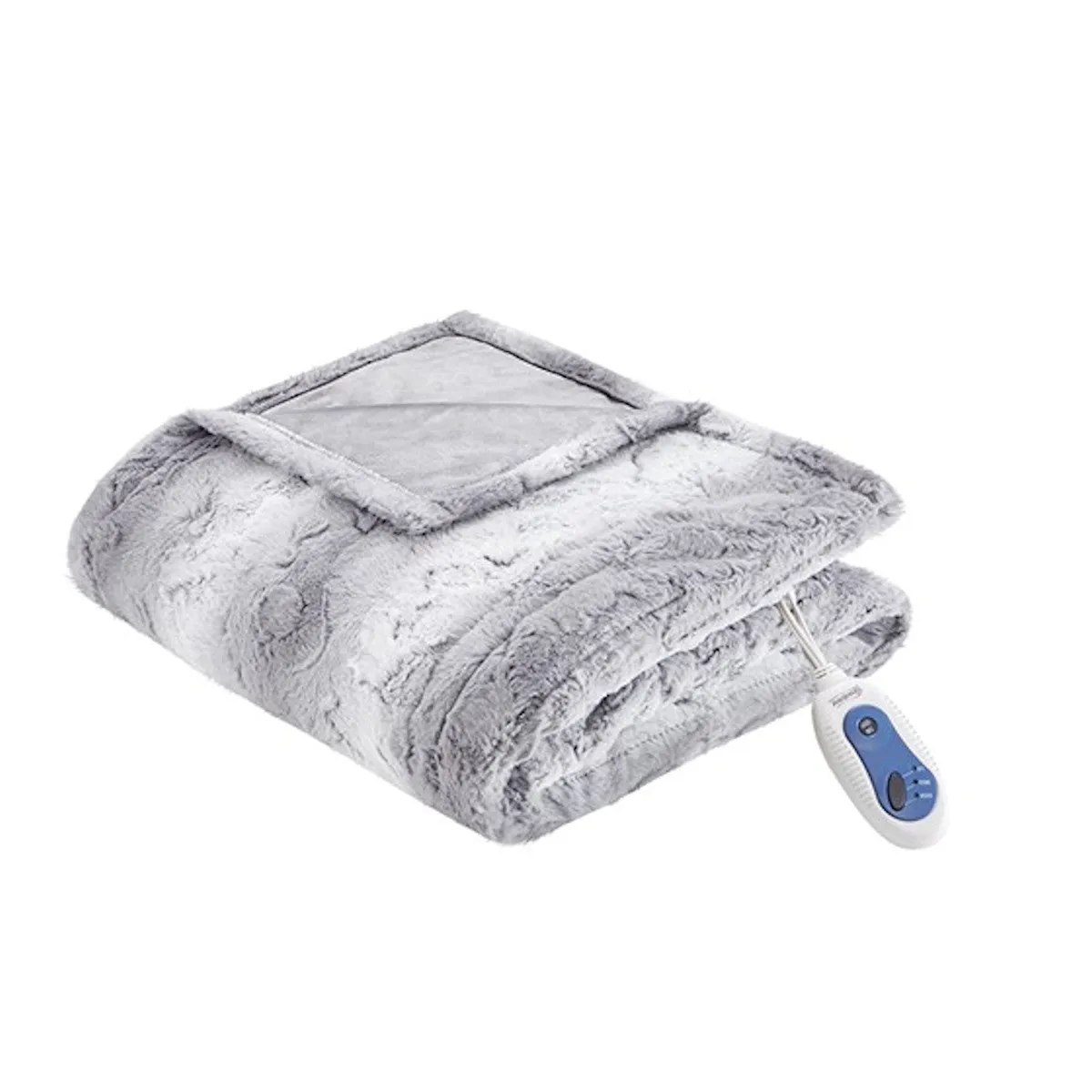 Zuri Oversized Faux Fur Heated Throw Blanket